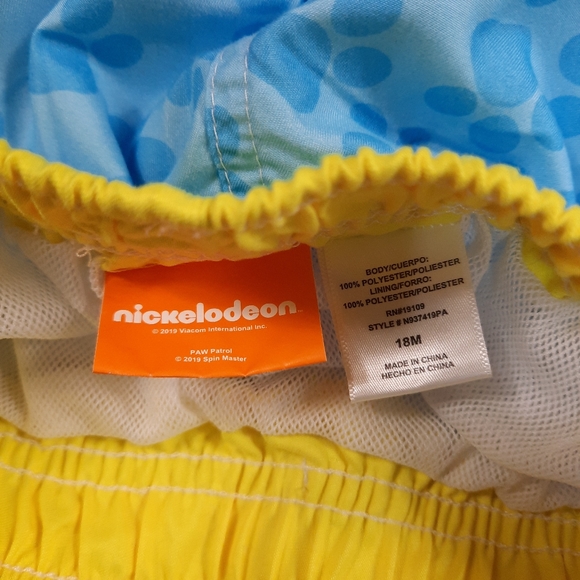 Size 18M Boys Paw Patrol Swim Trunks Beach Summer Vacation - Picture 3 of 3